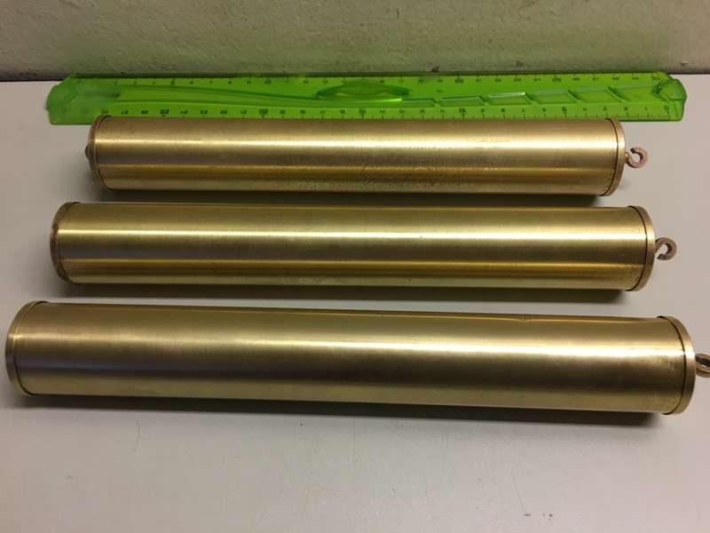Clock weights -  brass outer shells
