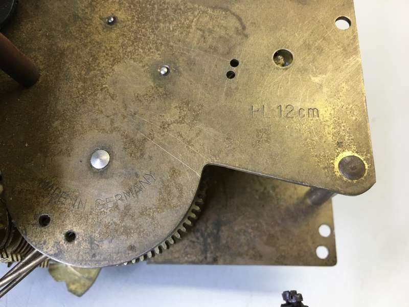 German clock movement - PL 12cm - parts repair