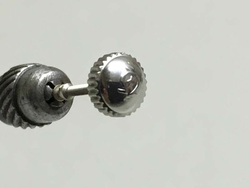 5.5mm Omega Mercedes stainless steel crown