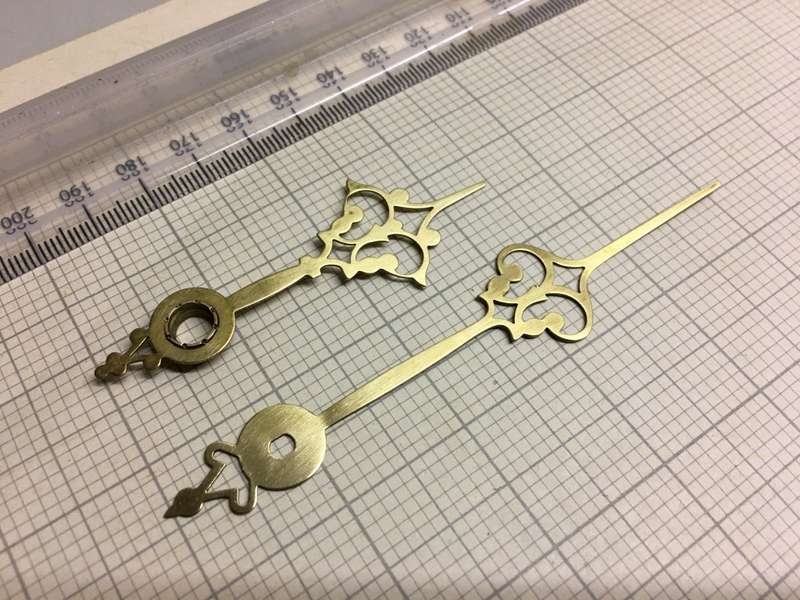 Brass hour & minute hands for clock #10
