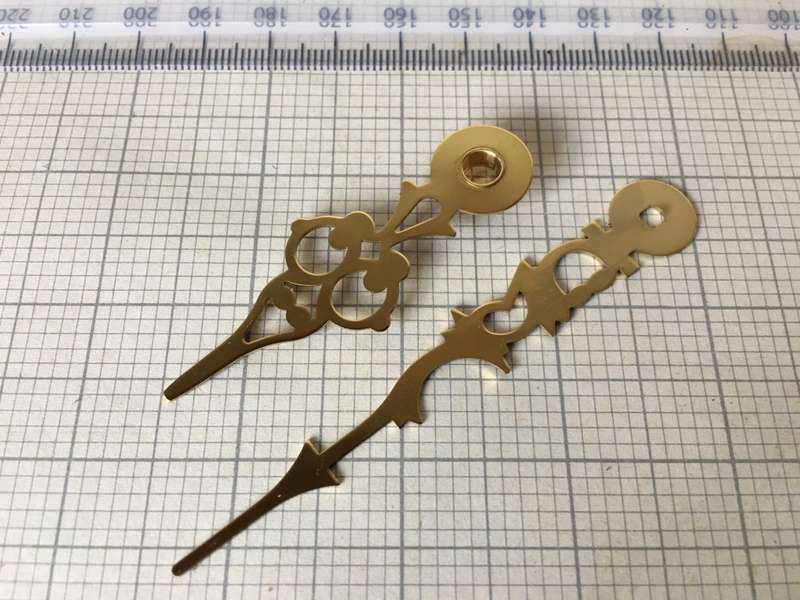 Brass hour & minute hands for clock #20