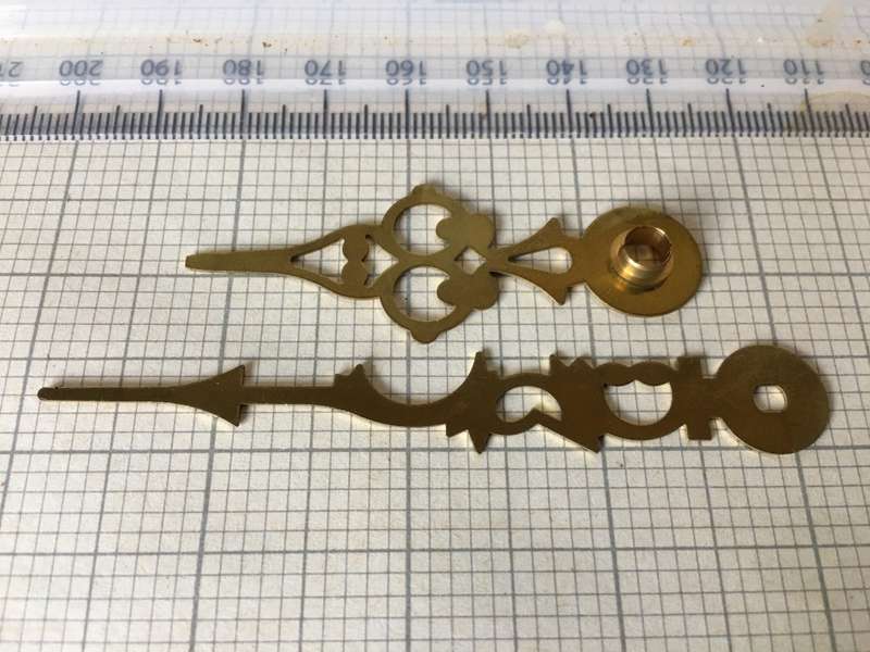 Brass hour & minute hands for clock #20