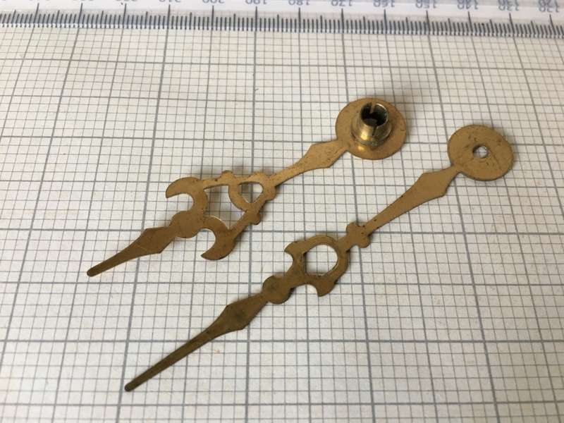 Brass hour & minute hands for clock #21