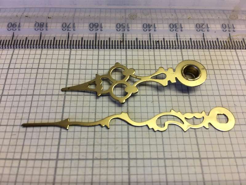 Brass hour & minute hands for clock #23