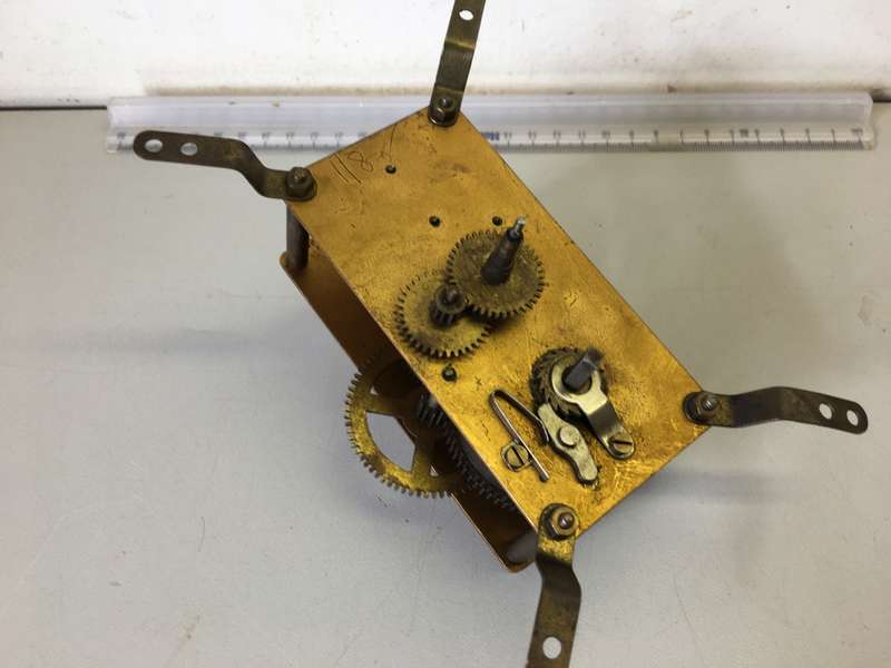 Old clock movement - parts repair - 56 x 114 - #2