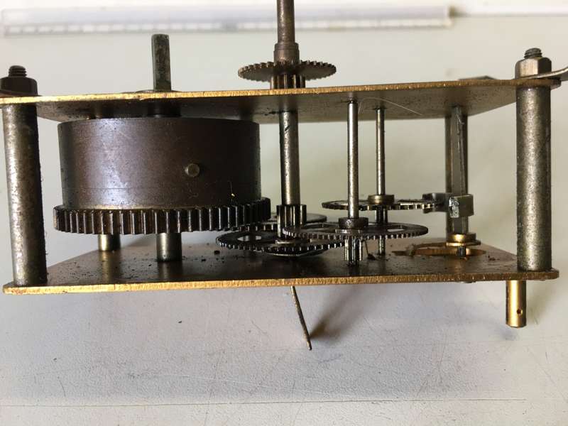 Old clock movement - parts repair - 56 x 114 - #2