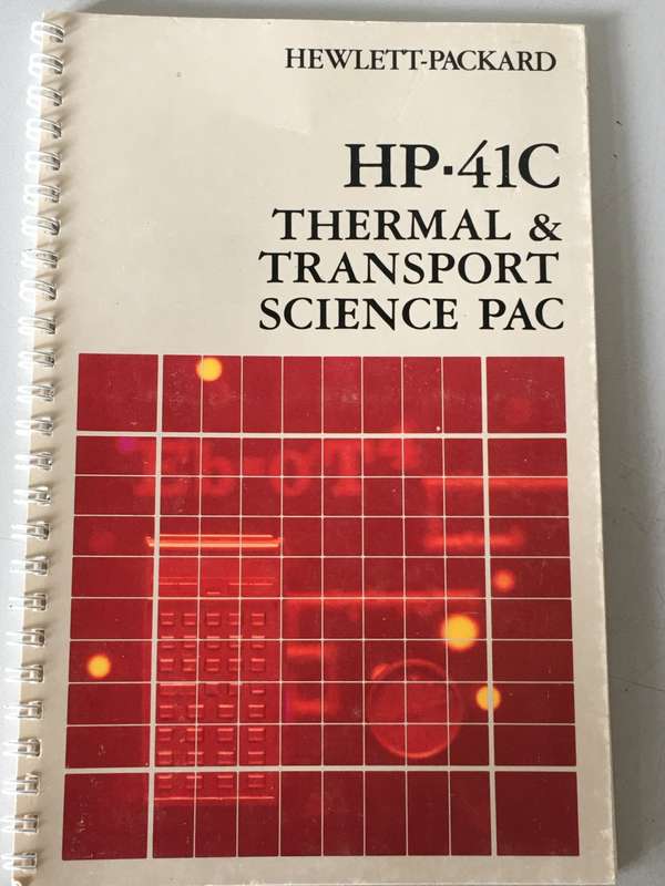 Hewlett Packard HP 41C - Thermal & Transport Science module