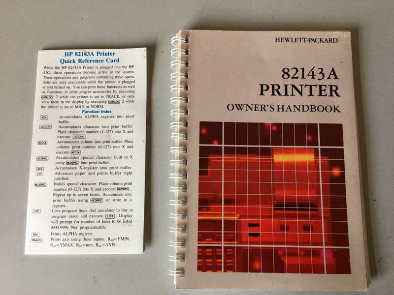 Hewlett Packard HP 41C - peripheral printer