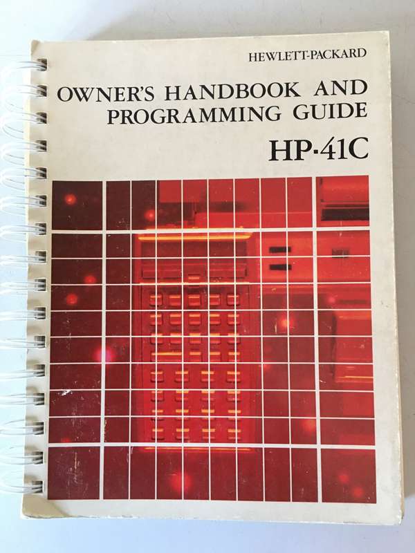 Hewlett Packard HP 41C - owners handbook & programing guide