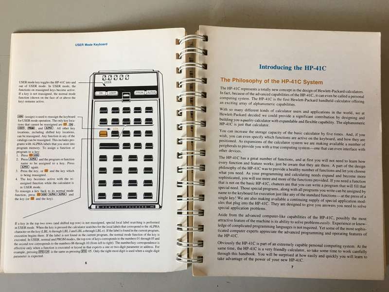Hewlett Packard HP 41C - owners handbook & programing guide