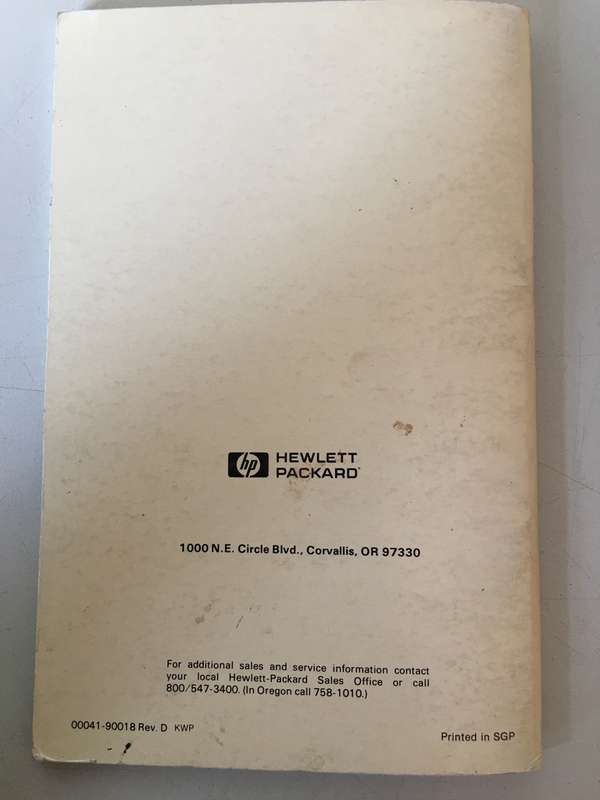 Hewlett Packard HP 41C - standard applications handbook
