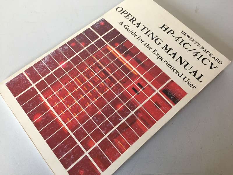 Hewlett Packard HP 41C 41CV - operating manual