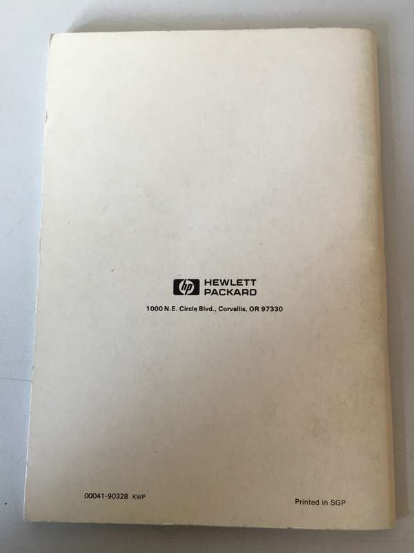 Hewlett Packard HP 41C 41CV - operating manual