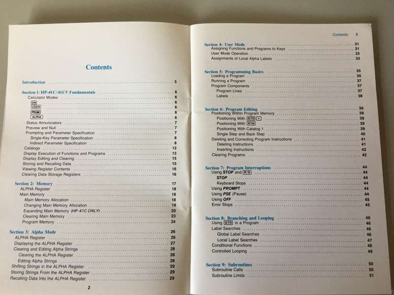 Hewlett Packard HP 41C 41CV - operating manual