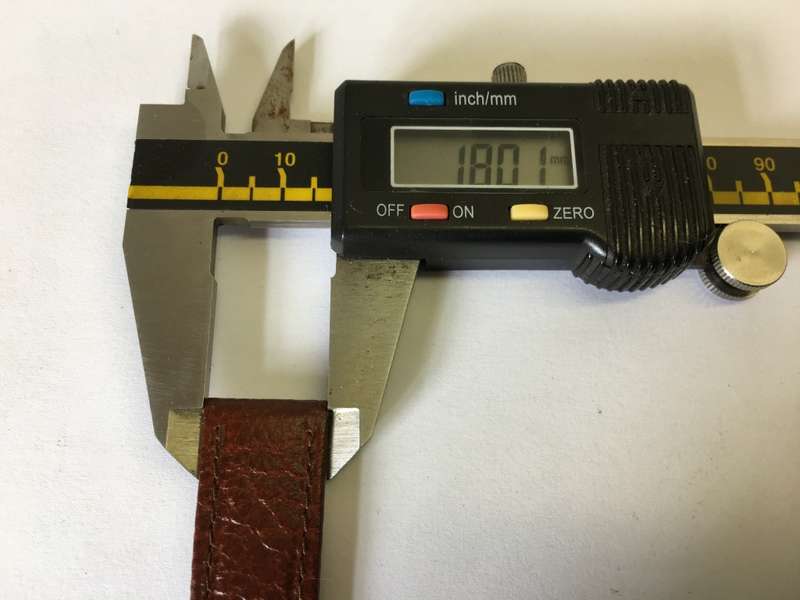 18mm leather watch strap