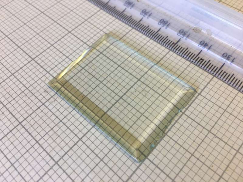 Bevel edge glass for carriage clock - 45 x 33.6mm