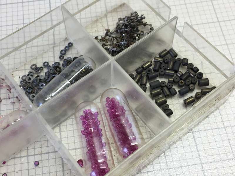 Watch parts - jewels, bushings, pallet forks, balance staffs