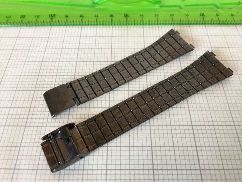 18mm stainless steel bracelet gun metal color #39