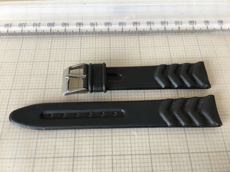 Black strap for divers watch - 18mm