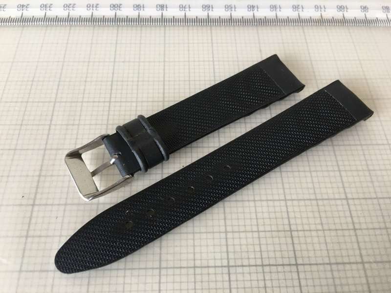 Black strap for divers watch - 18mm