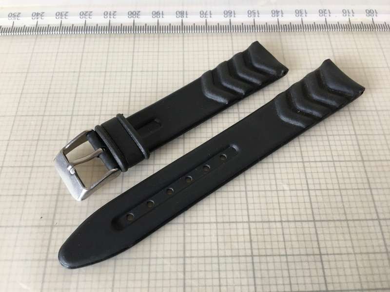 Black strap for divers watch - 18mm