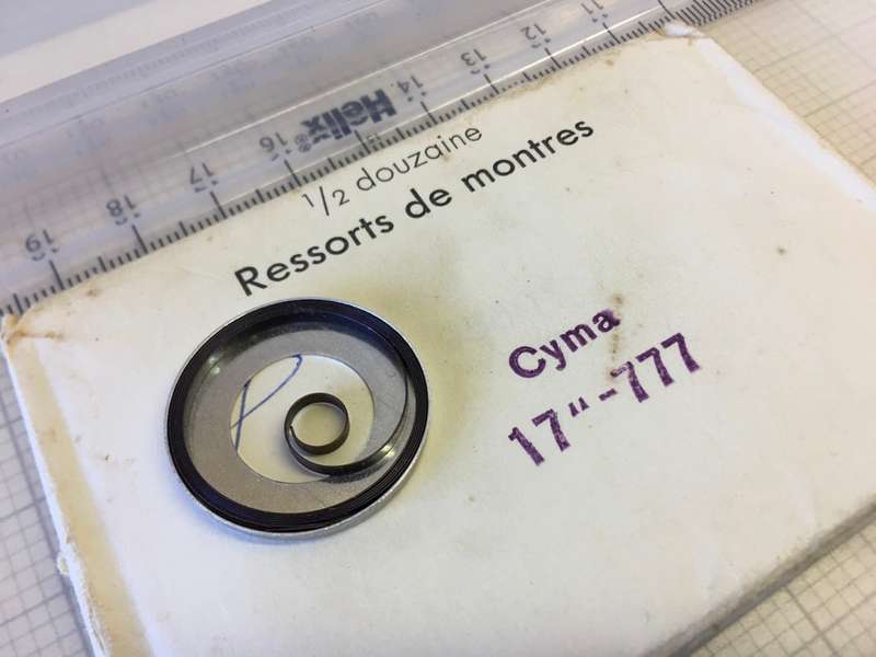 CYMA 777 -  pocket watch mainspring