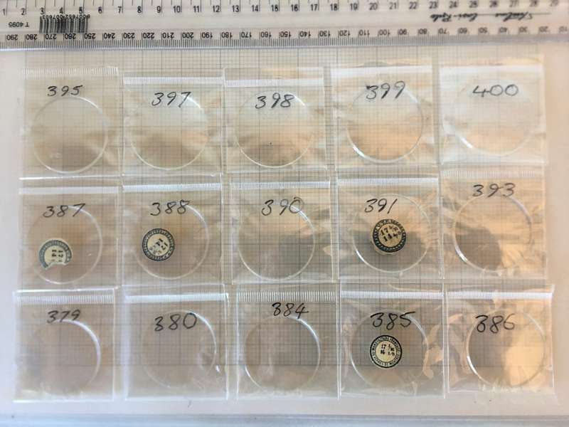 Pocket watch crystals - 15 pieces - #1