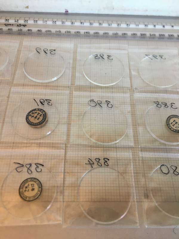 Pocket watch crystals - 15 pieces - #1