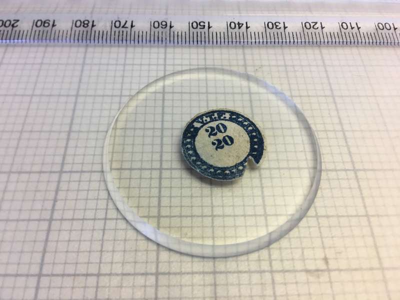 45,3mm pocket watch crystal- flat