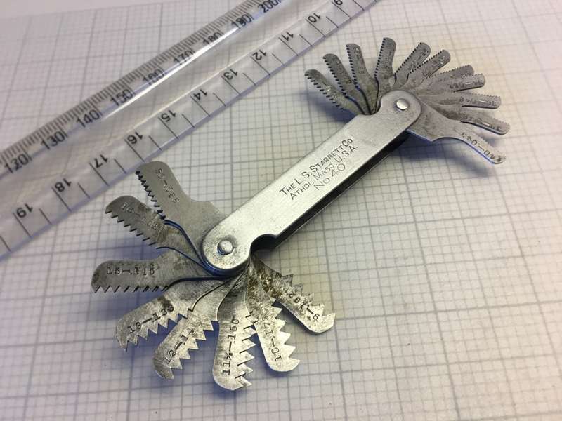 Starrett No.40 screw pitch gauge