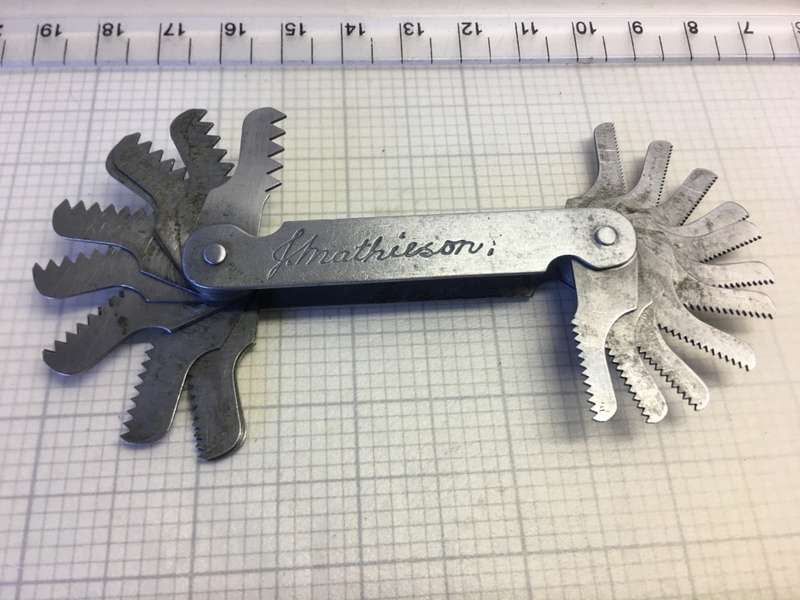 Starrett No.40 screw pitch gauge