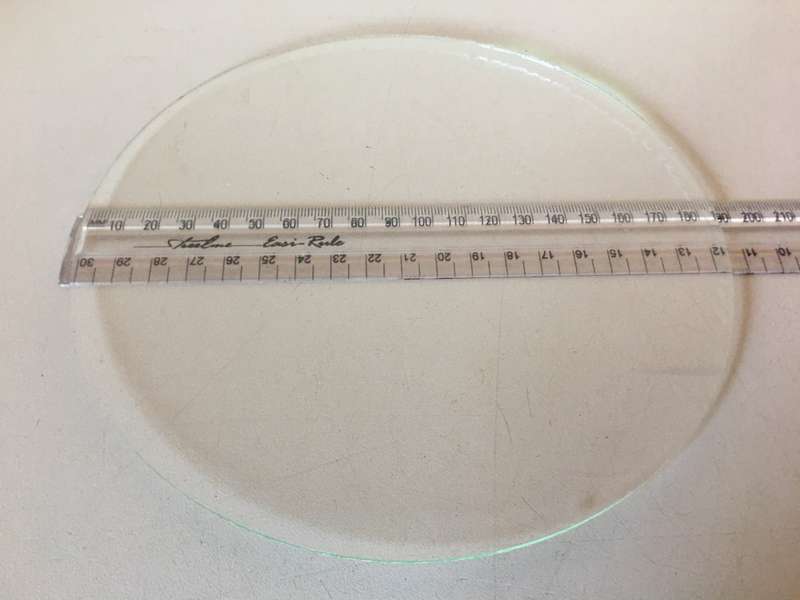 185mm flat round clock glass