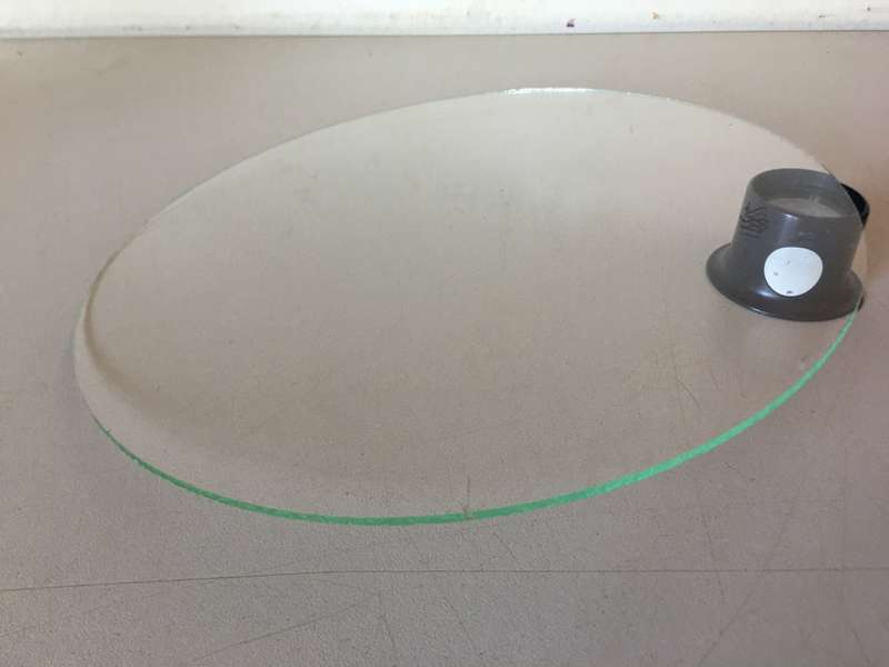 185mm flat round clock glass