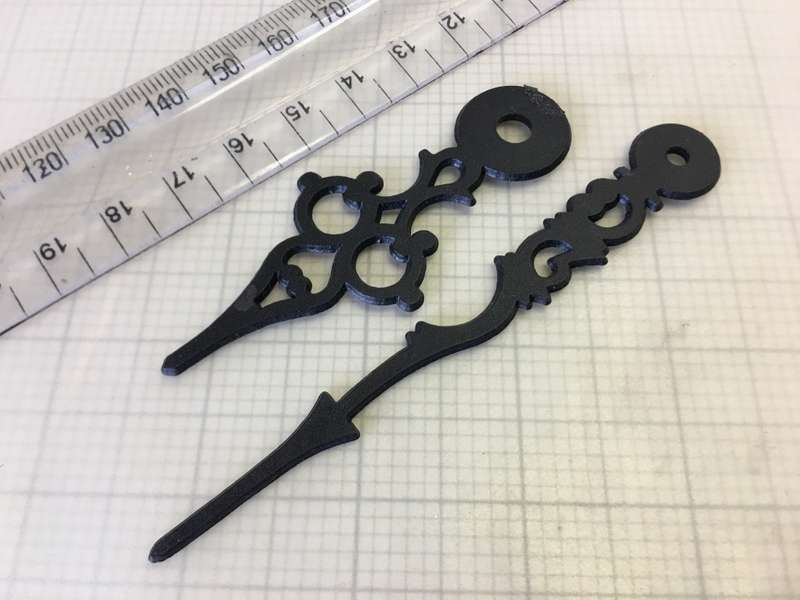 Plastic hour & minute hands for clock