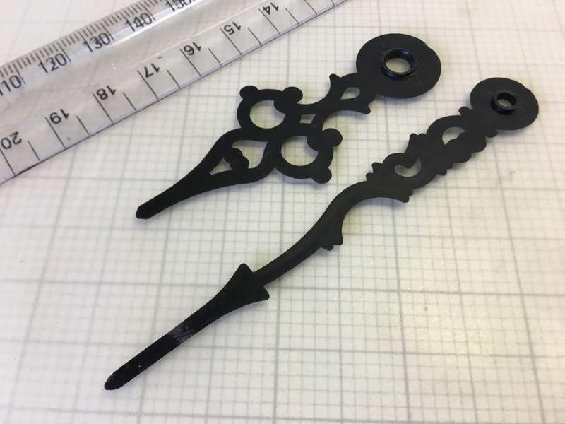 Plastic hour & minute hands for clock