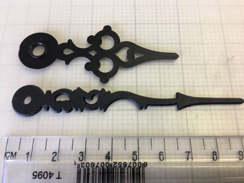Plastic hour & minute hands for clock