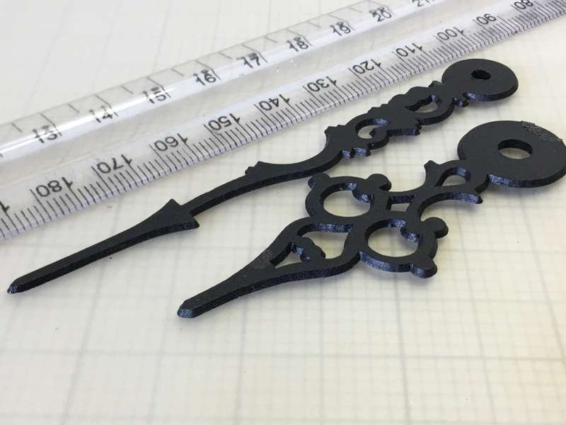 Plastic hour & minute hands for clock