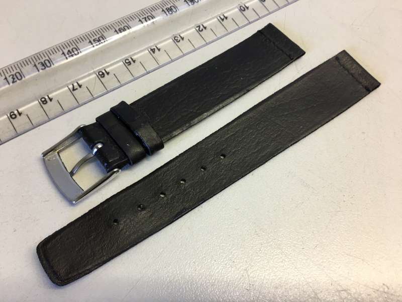 18mm Moroccan goatskin strap - black - 2