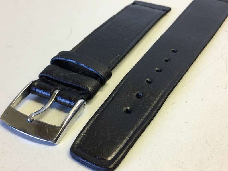 18mm Moroccan goatskin strap - black - 2