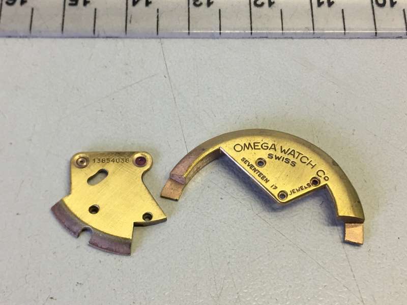 OMEGA  caliber 354 - bumper rotor & upper bridge