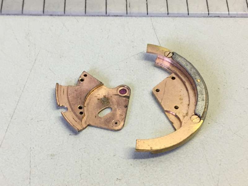 OMEGA  caliber 354 - bumper rotor & upper bridge