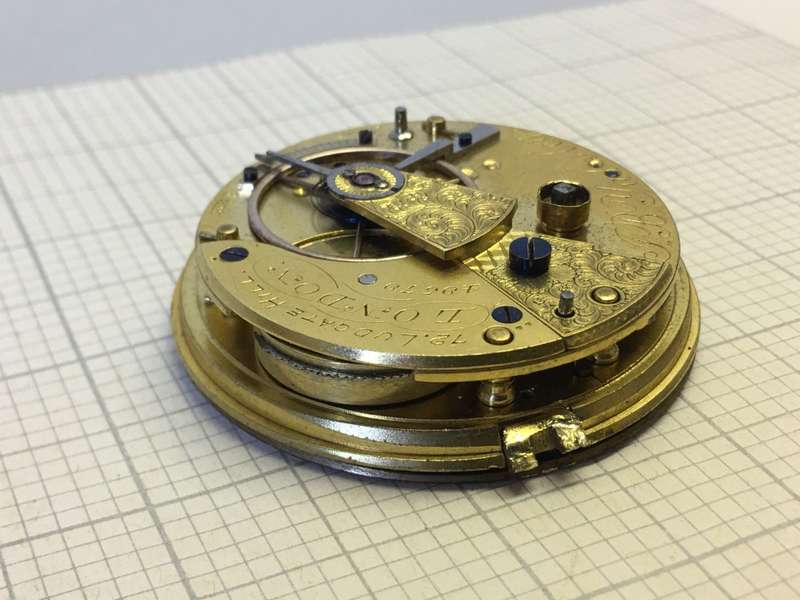J.B.YABSLEY - fusee pocket watch movement
