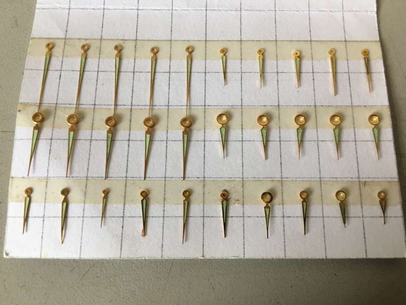 Assorted hour, minute hands for watch - 30 pieces - #3