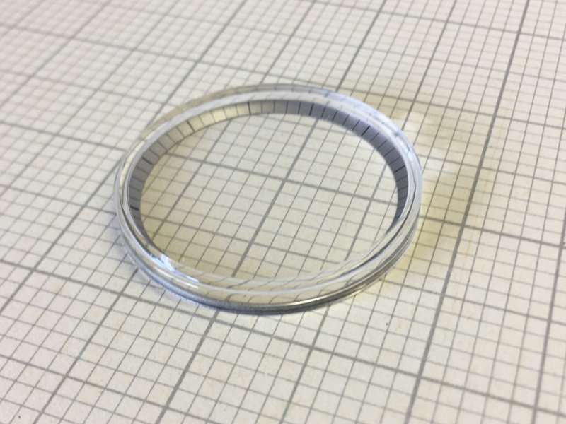 33,0mm waterproof acrylic watch crystal with seconds tension ring