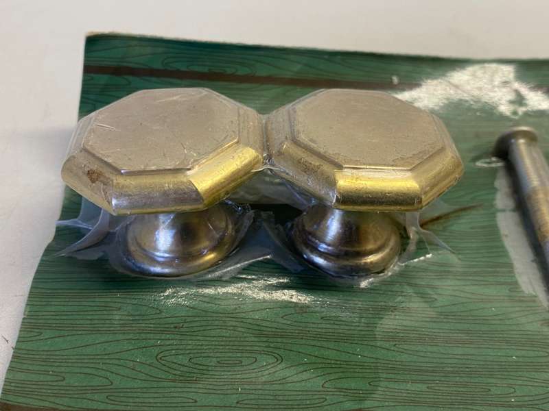 36mm brass door knobs - 2 pieces