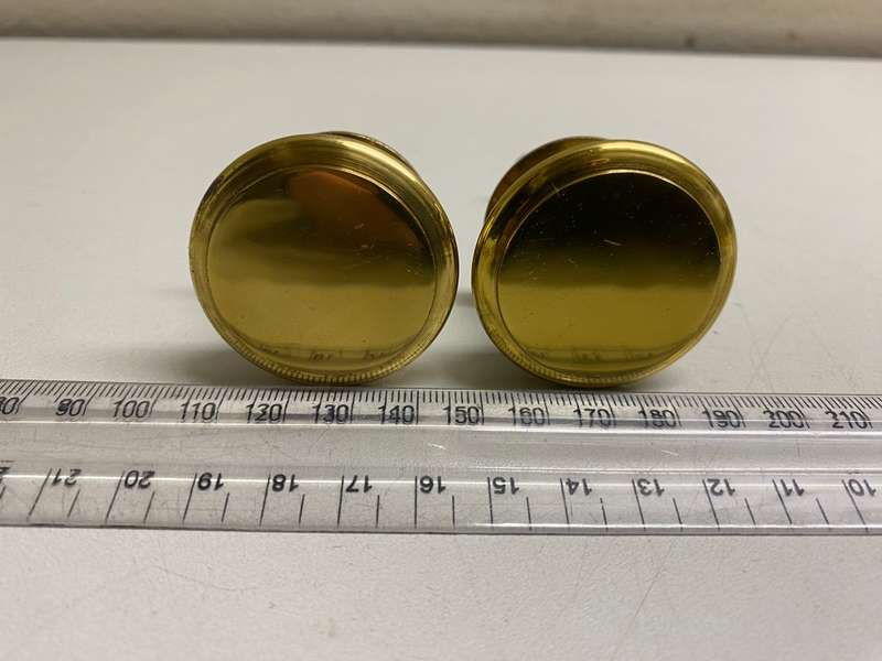 40mm brass door knobs - 2 pieces