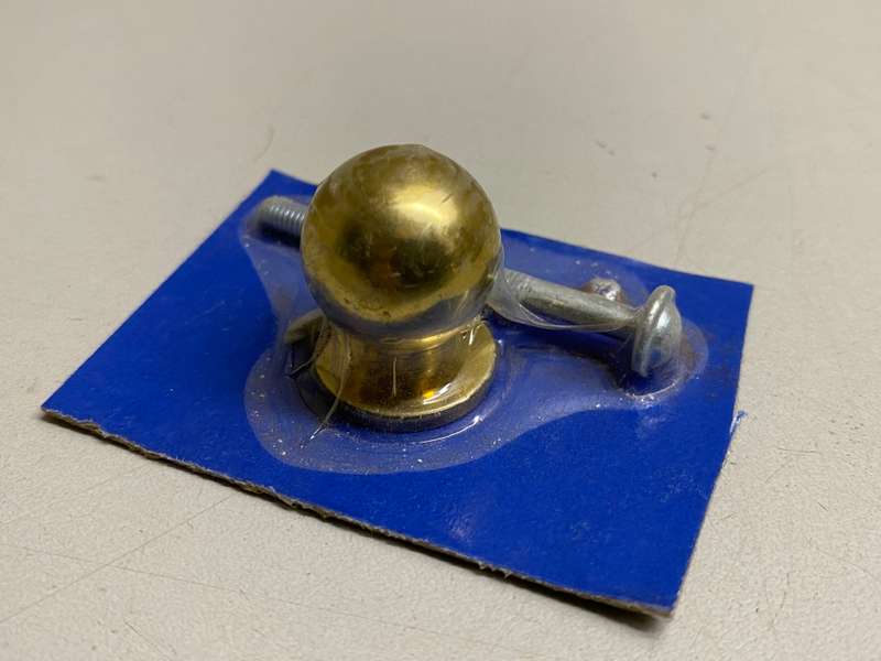 20mm brass door knobs - 3 pieces