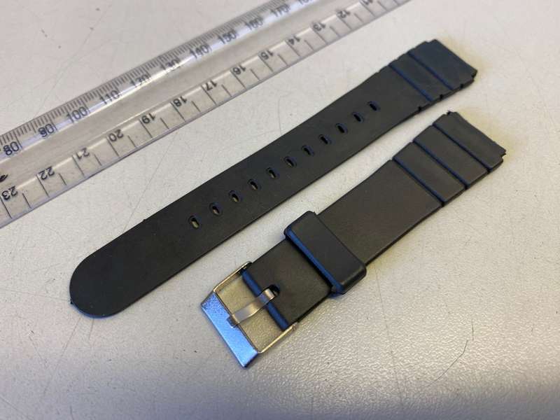 Black strap for vintage watch - 16/19mm - lot 15