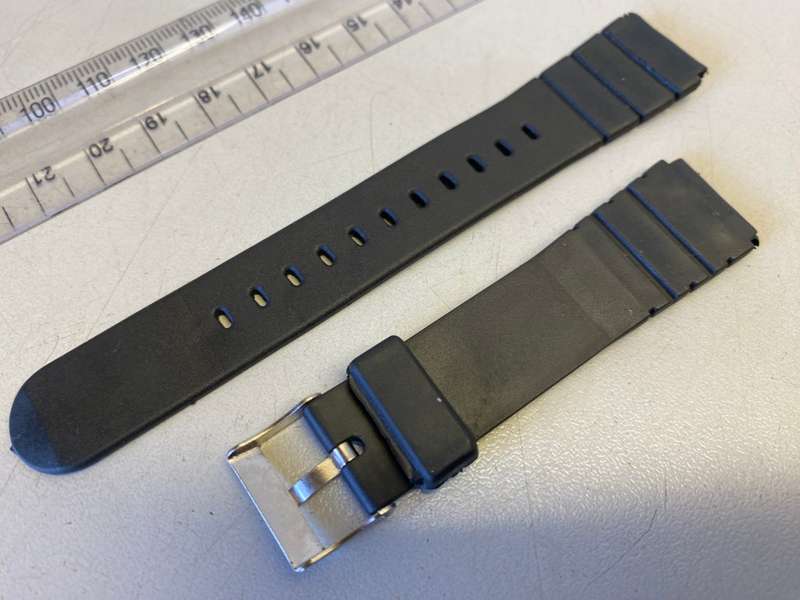 Black strap for vintage watch - 16/19mm - lot 15
