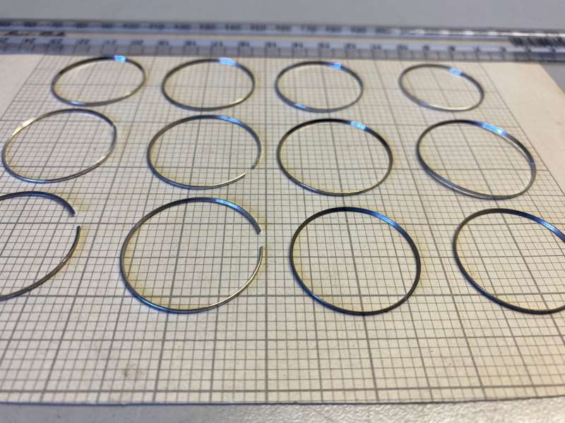 Chrome watch crystal tension rings - 12 pieces